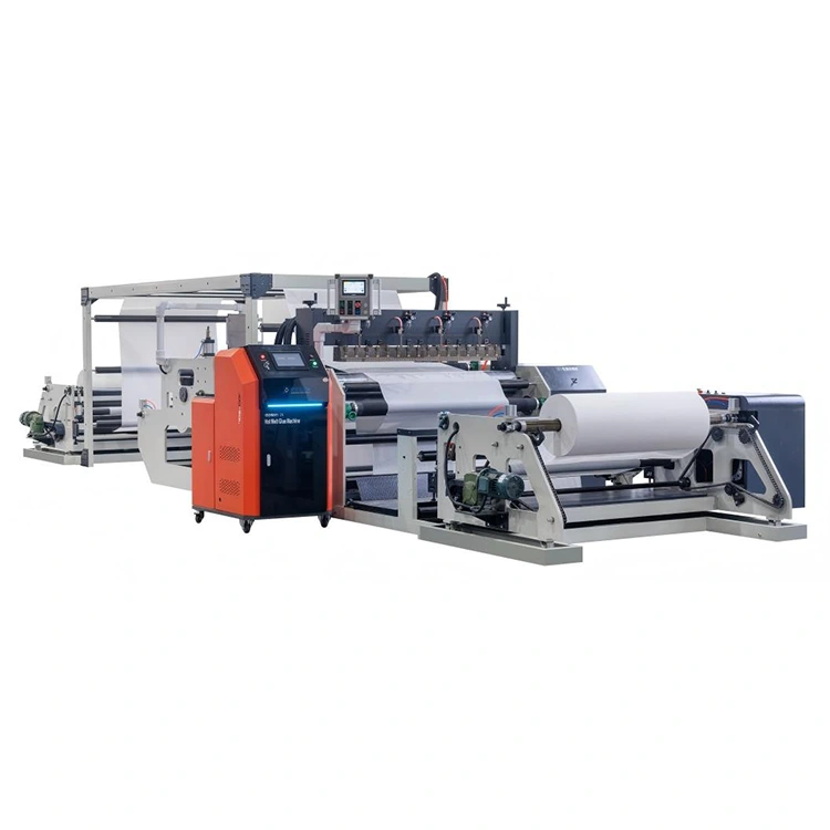 Machine de stratification par pulvérisation de colle thermofusible